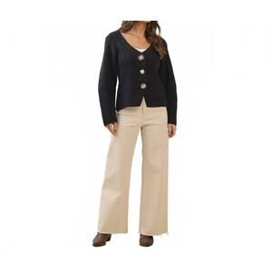 NEW ABLE jewel botton cardigan in black